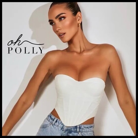 Oh Polly Tops - 💫•NWT•Oh Polly First Impression Mesh Overlay Corset Top